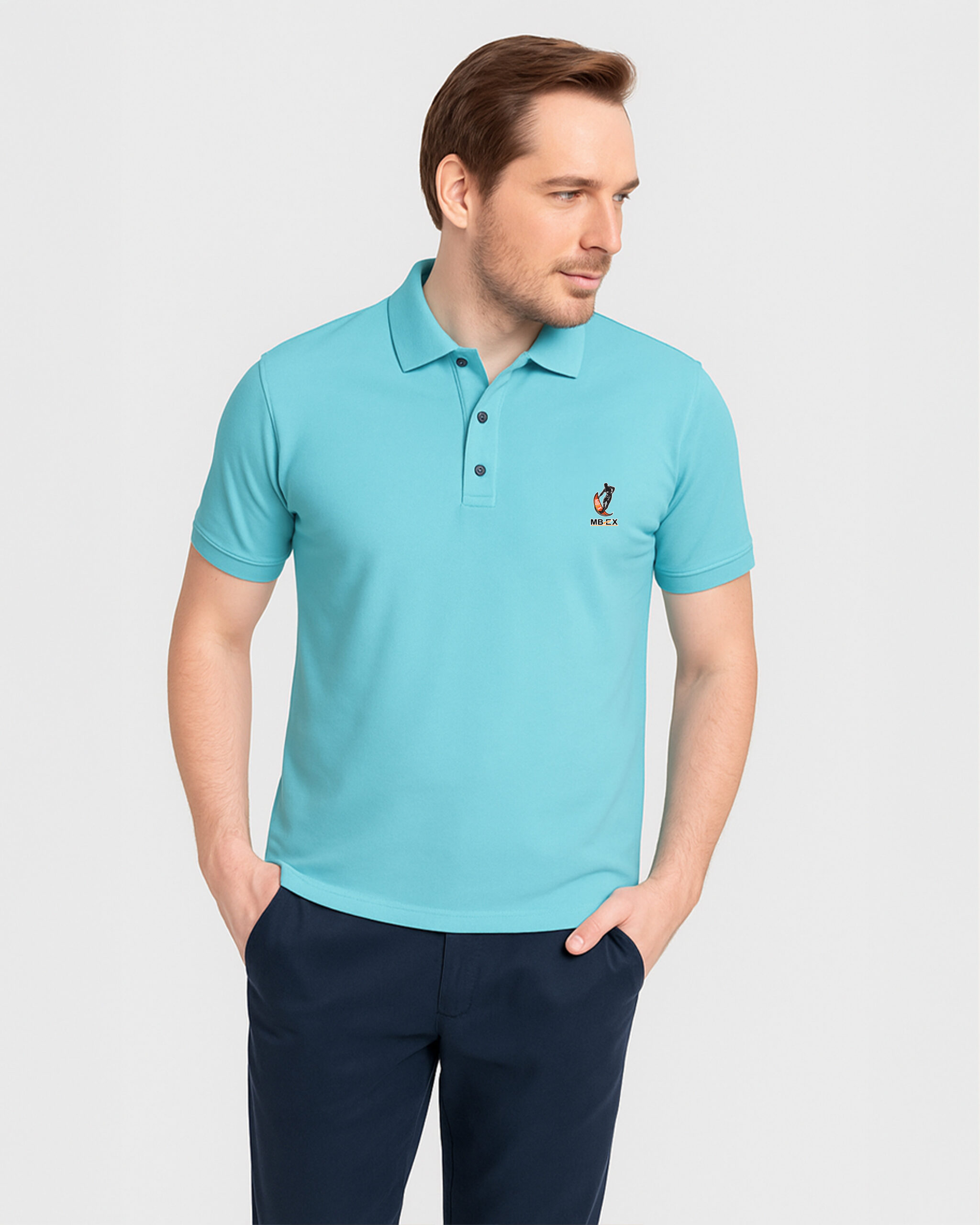 Aqua Blue Polo shirt