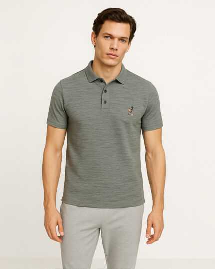 Concrete Grey Polo T-Shirt